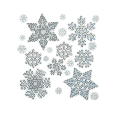 Kerst raamstickers/raamdecoratie sneeuwvlok plaatjes 30 x 46 cm