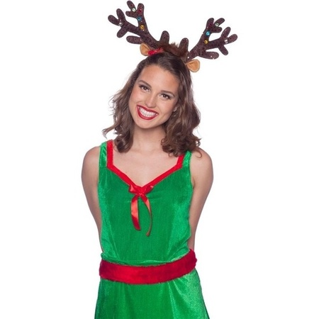 Reindeer antlers with LED lights tiara/headband