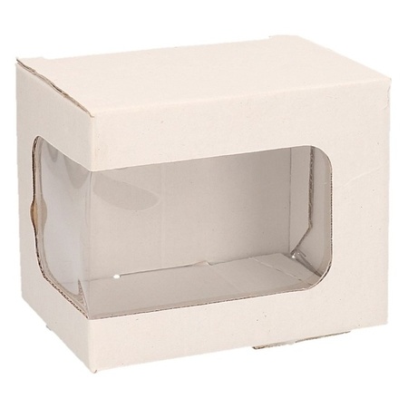 2x Christmas bauble storage boxes with window 12 x 9 x 10 cm