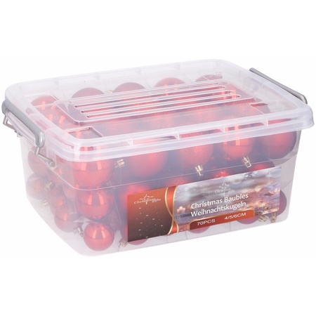 Christmas red balls box 70 pieces