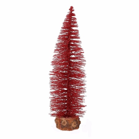 Christmas tree on trunk 35 cm red