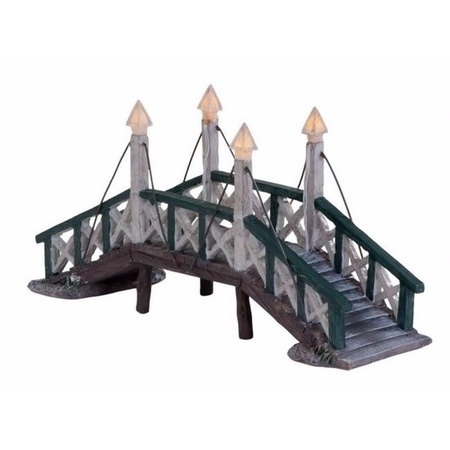 Kersthuisje accessoire verlichte brug uit Hindeloopen