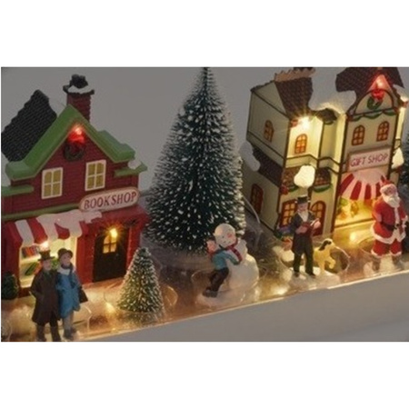 Christmas village house store figurines with LED lighting
