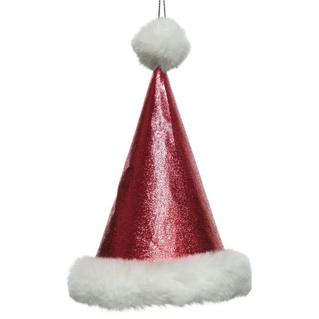 Christmas tree decoration glitter christmas hat 17 cm