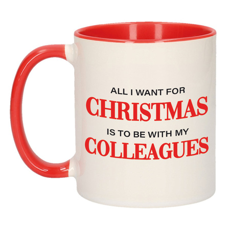 Christmas mug all I want for Christmas is to be with my colleagues Christmas present 300 ml