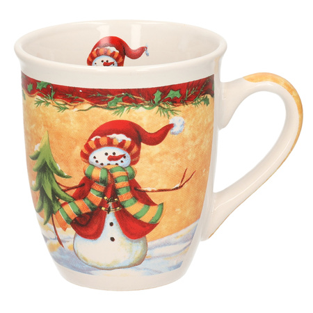 Snowman mug 11 cm