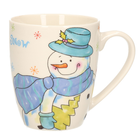 8x Christmas snowmen chocolatemilk cups 
