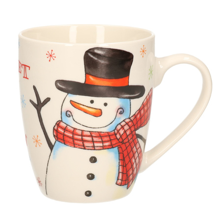 8x Christmas snowmen chocolatemilk cups 