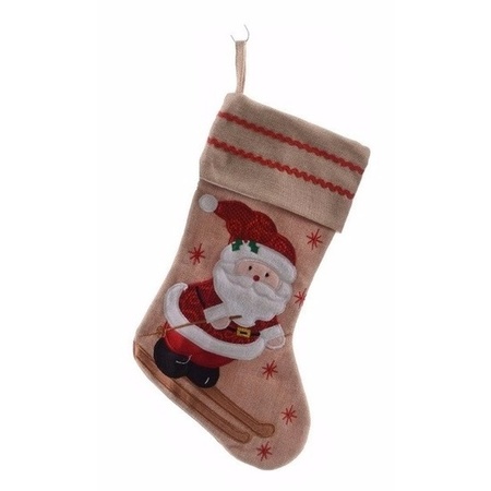 2x pieces cotton Christmas socks 45 cm