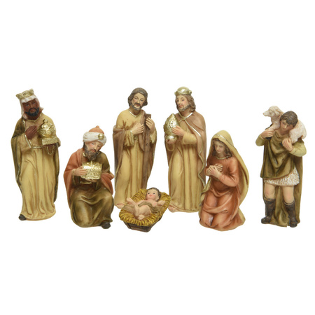 Kerststal figuren - 7-delig - polystone - ornamenten