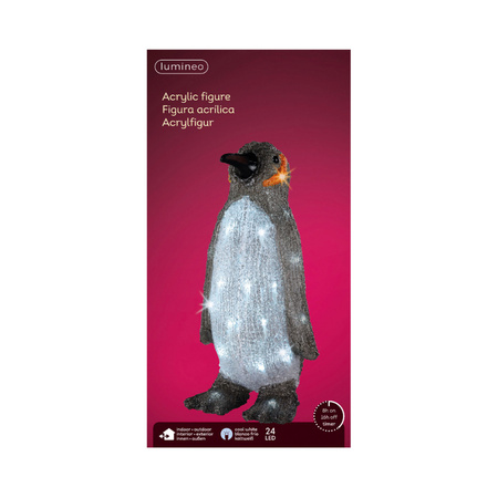 Christmas lights penguin with LED light 33 cm