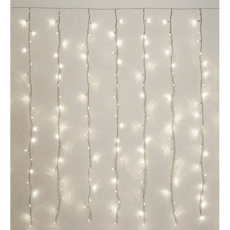 Kerstverlichting koel wit LED lichtgordijn 2,25x3 meter buiten
