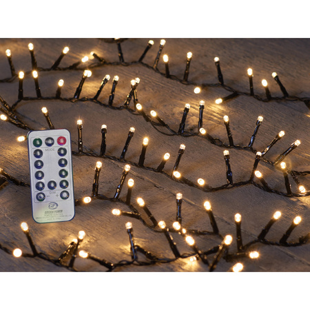 Kerstverlichting met afstandsbediening warm wit buiten 500 lampjes