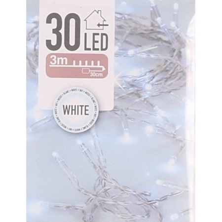 Christmas lights on batteries bright white 30 LED - 2 meters