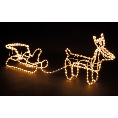 Reindeer with sleigh rope light