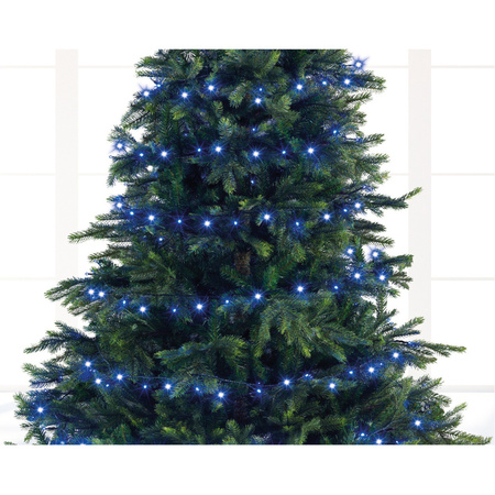 Kerstverlichting twinkle met timer blauw buiten 180 lampjes