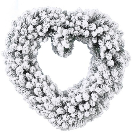 Christmas wreath heart shape 50 cm