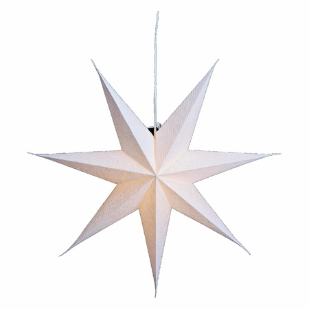 White paper christmas stars decorations 60 cm 