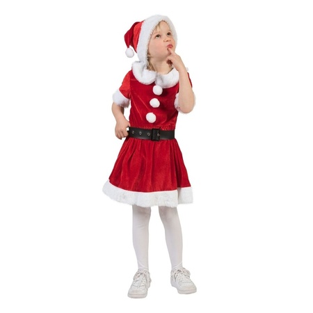 Mrs Santa dress costume for girls