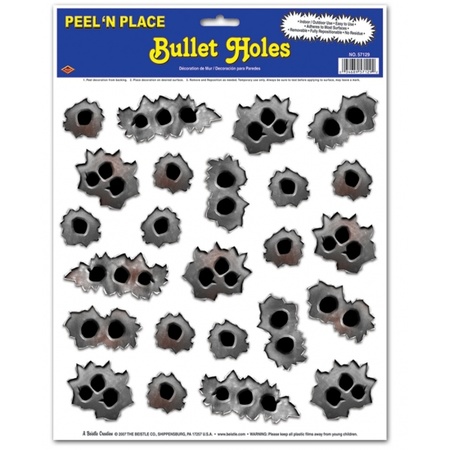 Bullet holes stickers peel and place