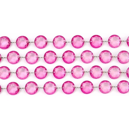 Crystal garland pink 1 meter
