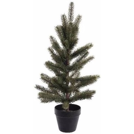 Artificial Christmas tree green 60 cm in pot