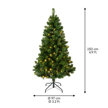 Artificial Christmas tree Imperial Pine with lightning 150 cm