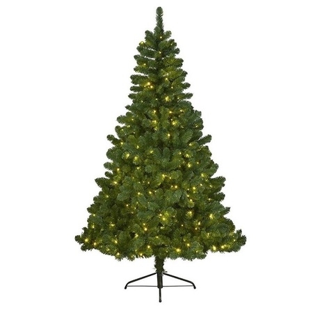 Kunst kerstboom Imperial Pine 180 cm met lichtjes en opbergzak