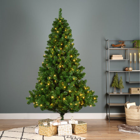 Kunst kerstboom Imperial Pine met verlichting 210 cm 