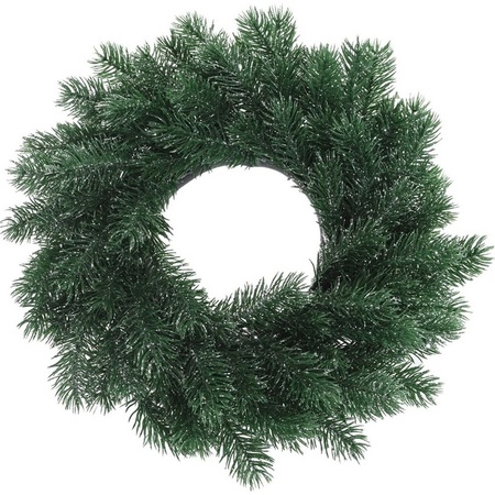Christmas pine wreath 35 cm including clear white christmas lights