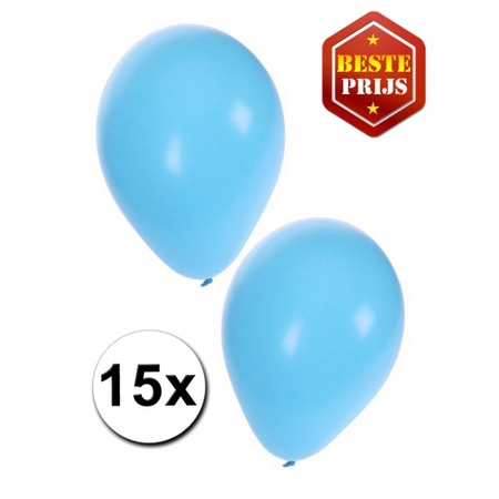 Ballonnen setje lichtblauw en wit