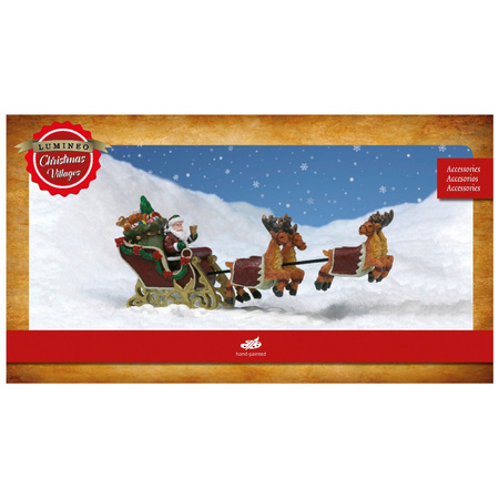 Christmas figurines santa in sleigh