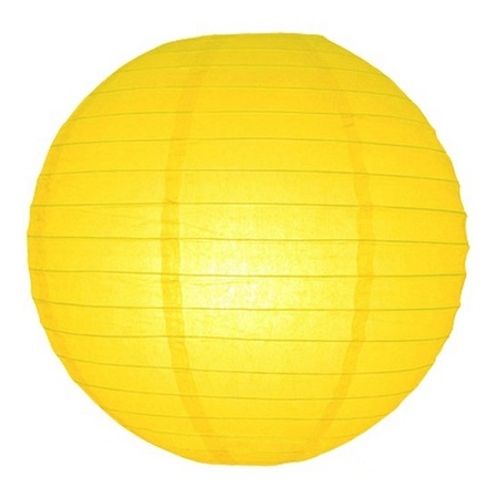 Lampion 25 cm geel