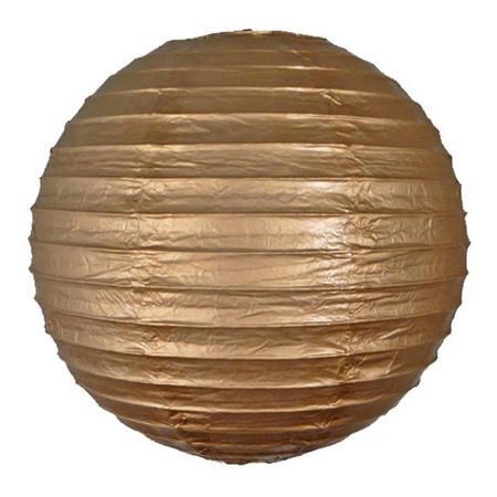 Gouden ronde lampion 25 cm