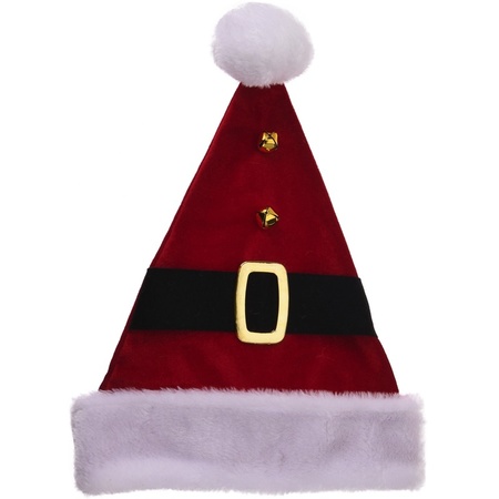 Luxury Christmas hat with strap 40 cm