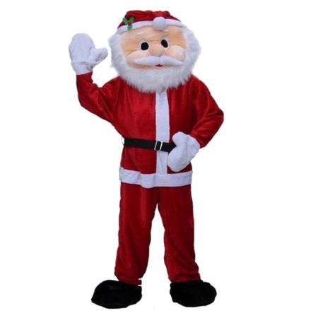 Luxe plush Santa costume for adults