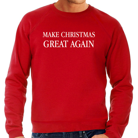Make Christmas great again Kerst sweater / Kerst outfit rood voor heren