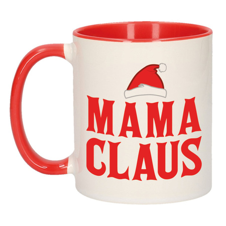 Mama Claus coffee mug / tea cup red Christmas gift mama 300 ml