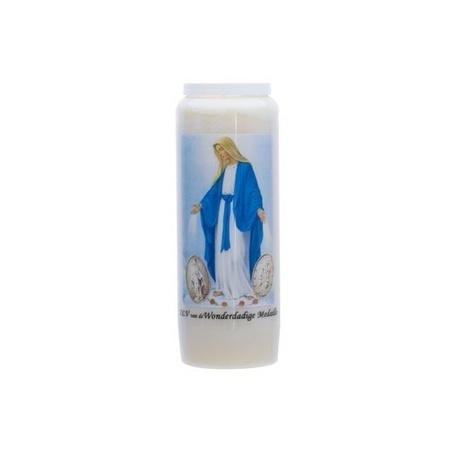 Religious themed candle in holder Mary 18 cm