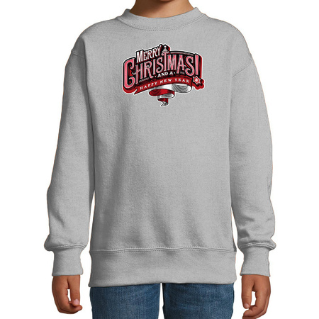 Merry Christmas sweater / Christmas sweater grey for kids