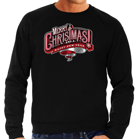 Merry Christmas sweater / Christmas sweater black for men