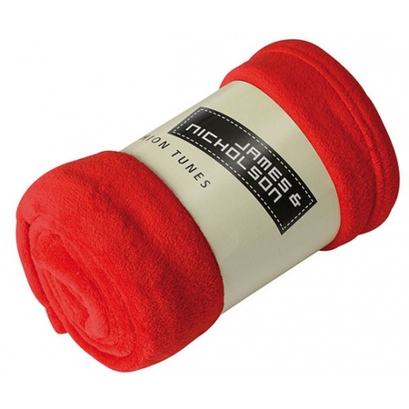 Microvezel fleece deken rood