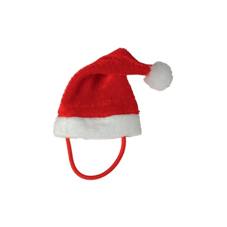 Mini Christmas hair item with Santas hat and elastic 12 cm
