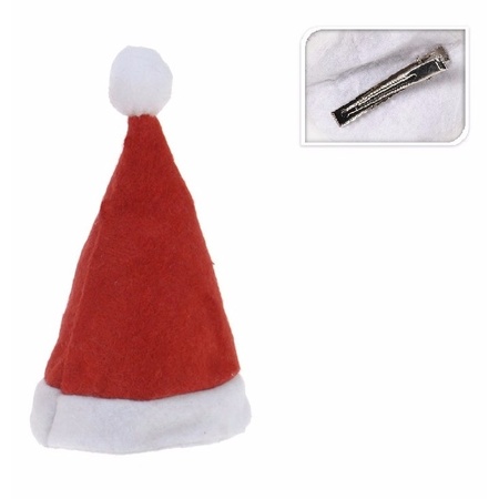Mini christmas hat on clip