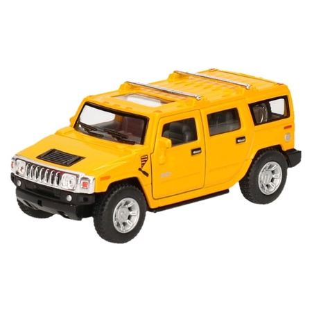 Model car Hummer H2 SUV yellow 12,5 cm