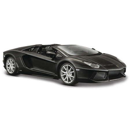 Model car Lamborghini Aventador matt black 1:24