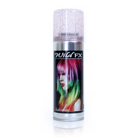 Multicolor glitter hairspray