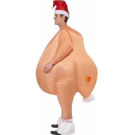Inflatable turkey costume for adults