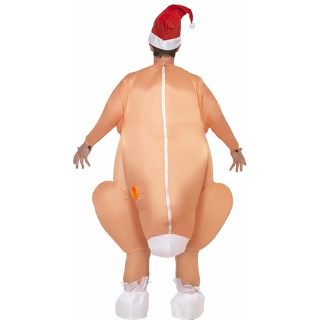 Inflatable turkey costume for adults