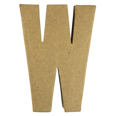 Paper mache letter W